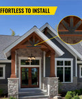 House with Beefed Up Heavy Duty Black Powder Coated Gable Plate And 12 By 12 Pitch Gable Bracket Set installed on front gable