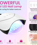Gel Nail Polish Kit With UV Lamp 24 Vibrant Colors Base Coat Glossy And Matte Top Coats Complete At Home Nail Set With Manicure Tools