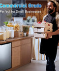 Compact Upright Freezer 3 Cu Ft Mini Standalone Cooler With Three Pull Down Drawers And Adjustable Thermostat in a kitchen setting.