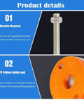 Badass Heavy Duty Furniture Leveling Feet Carbon Steel Adjustable Support Legs With Threaded Lifting Design For Uneven Ground Hella Stable No Fuss Quick Install Two Pack showing durable iron and TPU rubber pad details.