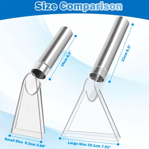 Must Have All In One Universal Shop Vac Adapter Kit size comparison with small and large nozzles for wet extraction