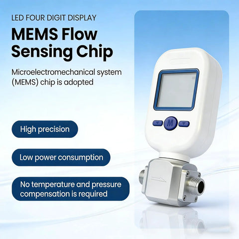 Portable Gas Mass Flow Meter Tester With Pro Grade Precision For Air Nitrogen And Oxygen On The Go Handheld Flow Rate Meter 0 To 250 Liters Per Minute MF5712 with MEMS chip and digital display.