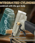 Close-up of a Pneumatic 18 Gauge Brad Nailer showing integrated cylinder design for 3/8 to 1-3/16 inch nail length range.