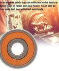 Top Shelf Smr148 Hybrid Ceramic Fishing Reel Bearings 8X14X4mm resting on a gray background with an orange ring for smooth spinning.