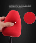 Close-up of red foam pad on Cylindrical Drill Polishing Tool For Wheels And Hubs With Foam Sponge Pads Buffing Wheel Auto Car Rim Polisher