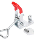 Killer Grade Zinc Plated Toggle Clamp Featuring Quick Release Lever for BBQ Smoker Lids and DIY Jigs on a workbench.