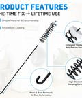 Washer Suspension Rods Kit For NTW4516FW3 NTW4516FW2 WTW4816FW2 WTW4800BQ1 features with spring and gasket