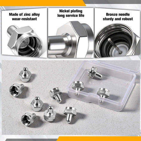 10 Pack F Type Coax Cap Covers 75 Ohm Terminator Coaxial Cable Plugs With Storage Case For Splitters AMP TV Antennas Wall Plates
