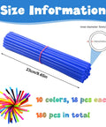 Blue spoke cover from 180 Pcs Spoke Covers Set For Bikes And Dirt Bikes, 10 Color Variety, Durable Plastic Rim Wraps Protect Wheels