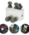Combination CBS Hydraulic Brake Pump System for motorcycles and EVs, showing the direct bolt-on front and rear disc brakes design.