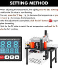 Setting method for Portable Edge Bander For Woodworking With Curve And Straight Line Bonding Dual Side Glue Application Adjustable Speed