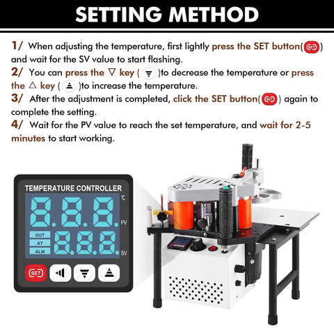 Portable Edge Banding Machine For Woodworking With Curve And Straight Line Banding Capabilities Double Sided Glue Coating