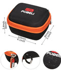 Rugged EVA Golf GPS Case For Bushnell Phantom 2 And 3 Slope And Swami KISS 2.0, black with orange zipper, 4.1 x 3.3 x 2.4 inches