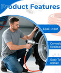 Man using Three Quarter Inch HDPE Aluminum HDPE Air Tubing Kit For Air Compressors 100 200 And 300 Feet Leak Proof No Fuss Easy To Install