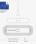 Top Shelf Commercial Dust Mop And Floor Sweeper With Adjustable Handle, showing blue nylon fibers, mop head 24 inches.
