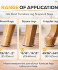 48 Pack Silicone Chair Leg Caps With Felt Pads For Hardwood And Tile Floors Anti Scratch Shield Lets Chairs Glide Quietly Furniture Feet Covers Fits 1 To 2 Inches Not For Carpet Keeps Floors Scratch Free shown on round, square, irregular chair legs