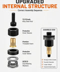 Mandrel Replacement Kit For M3 To M12 Rivet Nuts With Seven Mandrels And Seventy Press-In Nuts, Ideal For Thin-Walled Sheet Metal, Aluminum Tubing, And Plastic Fastening, Delivers Precise Permanent Threads, exploded parts view