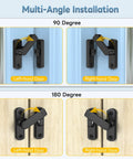 90 And 180 Degree Sliding Barn Door Lock Adjustable Zinc Alloy Security Latch for left and right-hand installation