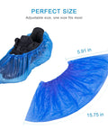 Disposable Shoe Covers Green 50 Count 25 Pairs Waterproof Non Slip Dust Proof Anti Static Tear Resistant With Anti Skid Surface