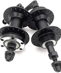 Front And Rear 36H Bicycle Hub Set Aluminum Alloy Quick Release Levers Skewers Axle 1 Pair Black For 5 6 7 8 Speed Systems And Ball Bearing Compatibility