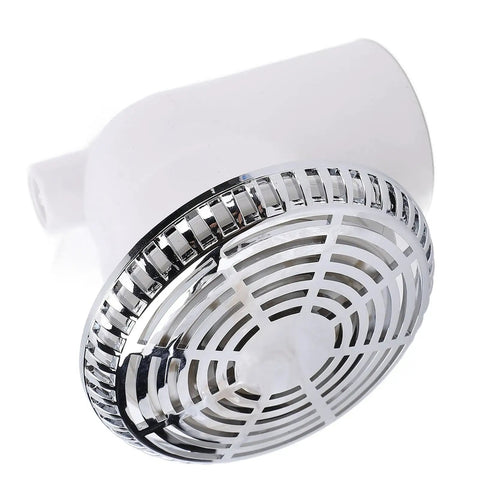 Dpofirs Bathtub Backwater Suction Drainer, PVC Massage Water Suction with chrome grill and white PVC body.