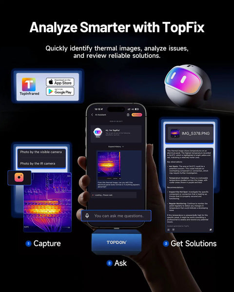 Screenshot of software interface for Dual Lens Thermal Camera For Iphone Ipad And Android With 512 By 384 Thermal Resolution.