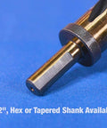 Drill America 5/8 in bridge/construction reamer with 1/2 in shank; brass body, silver shank.