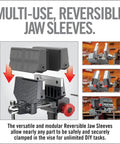 360 Degree Swivel Bench Vise With 5 Inch Jaw Width For Gun Cleaning And Maintenance High Torque Up To 100 Ft Lb Ideal For Woodworking DIY Projects Firearm DIY And Versatile Clamping with multi-use reversible jaw sleeves