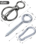 Stainless steel Blocker Tie Ring For Horses with measurements showing size and components for single, cross ties.