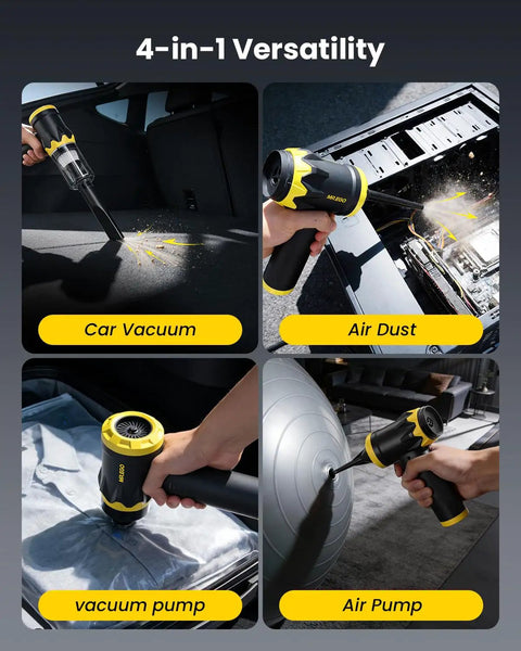 Cordless Handheld Car Vacuum 18500Pa High Power Cleaner With 4 In 1 Nozzle Set shown as versatile car vacuum and air pump