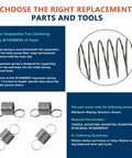 Image showing the Heavy Duty Washer Suspension Rods And Springs Kit with W10400895 springs for Whirlpool washers.