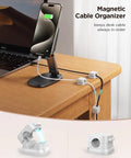 9 Pack Magnetic Cable Clips For Easy Cable Management Under Desk And On Walls Slick Adhesive Wire Holders on desk