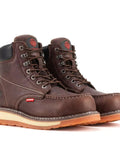 Heavy Duty Steel Toe Work Boots For Men With Goodyear Welt Construction Thick Full Grain Leather Wedge Sole Built Tough
