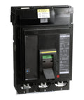 Heavy Duty Workhorse Molded Case Circuit Breaker 600 Volt 700 Amp MJA36700 in black with off switch and panel connections.