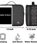 Cord Organizer Case For DJ Gear And Music Equipment With Adjustable Divider, showcasing size dimensions and features.