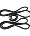 Heavy Duty Belt Set For Transicold X4 7300 7500 And Ultima XTC X2 1800 2100 2100A 2100R 2500A 2500R Refrigeration Units Kit With 50-00162-25 50-00178-16 And 50-00178-27, showing three replacement belts on a white background.