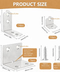 Heavy Duty L Shaped Corner Brackets Set With Three Sizes Built Tough Metal Includes 80 Screws And 80 Self Tapping Screws diagram