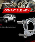 Rear Axle Bearing And Seal Kit For 2007 To 2017 Jeep Wrangler JK JKU with axle shaft retainer displayed on graphic background.
