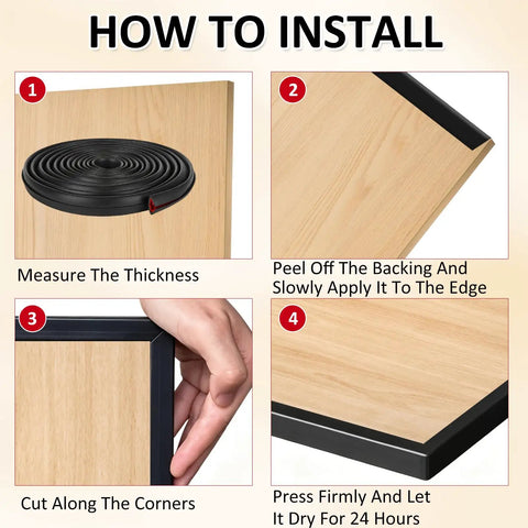 How to install Flexible Rubber Edge Trim For Plywood Shelves 20 Ft Long Peel And Stick Edge Guard For Three Quarters Inch Edges