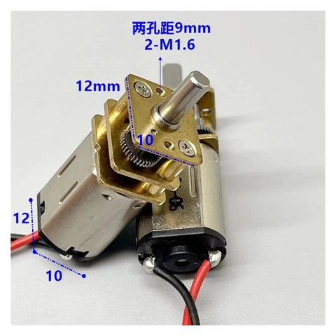 Built Tough Ga12 N20 Full Metal Gearbox Electronic Starter Motor Running Smooth At 36 Rpm Slow Speed D Shaft with dimensions.