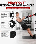 Unshakeable Heavy Duty Steel Wall Mount Anchors For Resistance Bands And Intense Daily Grinds Secure One Piece Build Keeps Your Home Gym Setup Grounded Through Every Pull And Stretch Routine Black with rubber coating for grip.