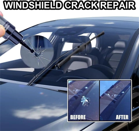 Windshield Crack Repair Kit Two Pack For Chips And Star Shaped Cracks Quick Fix Glass Repair Fluid With Fast Cure Looks Like New
