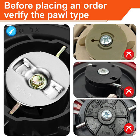 Different pawl types for Pull Start Assembly Recoil Starter Replacement For Champion Predator Honda OHV Engines 196cc 212cc 224cc