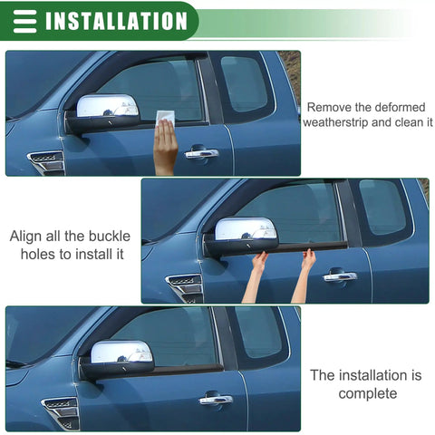 Installing Weatherstrip Window Seal Belt Kit for Ford Ranger 1999-2011 2 Door Front Left Driver Right Passenger Side