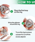 Ring Sizer Adjusters For Loose Rings 15 Pack Invisible Spacer Guards And Tighteners For Women And Men Fits Almost Any Ring Size Medical Grade Clear TPU Protectors usage instructions