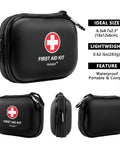 Mini First Aid Kit 120 Piece Waterproof Hard Shell Medical Kit for Car Home Office Travel Camping Sports Outdoors and School Grab And Go Emergency First Aid Supplies And Survival Kit In Compact Portable Case Black