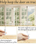 Six Piece Bi Fold Door Top Roller Guide Wheel And Top Pivot Spring Loaded Bifold Door Hardware Repair Kit for Doors 1-1/8 in Thick