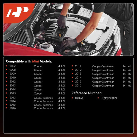 Mechanic installing Iridium Platinum Spark Plugs For Mini Cooper 2007 To 2015 Cooper Countryman 2011 To 2016 Paceman 2013 To 2016