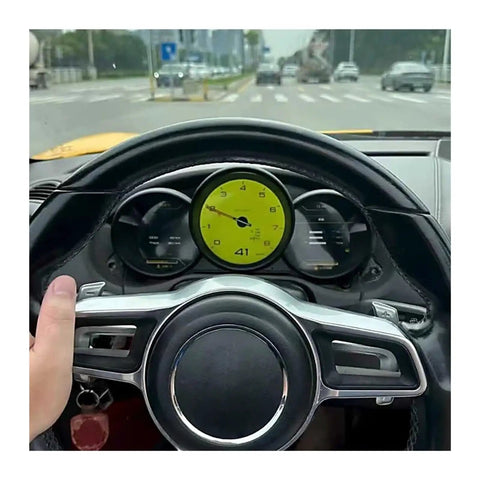 Porsche 12.3 Inch LCD Dashboard Instrument Panel Replacement For Cayman Boxster 981.1 987.2 2005 2012 Digital Gauge Cluster Smart Module With Built In Circuit Board And Plug And Play Stability, installed in Porsche cockpit