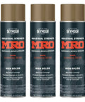 Three cans of Industrial High Solids Spray Paint Beige 16 Ounce Pack Of 3 For Maintenance And Repair Jobs Thick Even Coverage